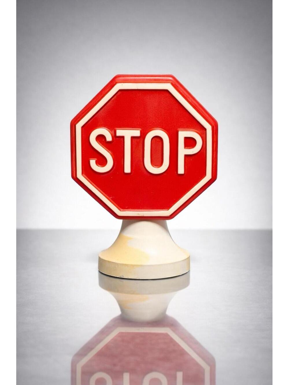 Avon 1970s Stop Sign Wild Country After Shave Bottle Plastic, 4.5”